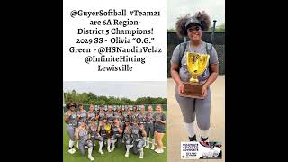    Are 6A Region- District 5 Champions 2029 Ss -  Olivia O.g. Green  -