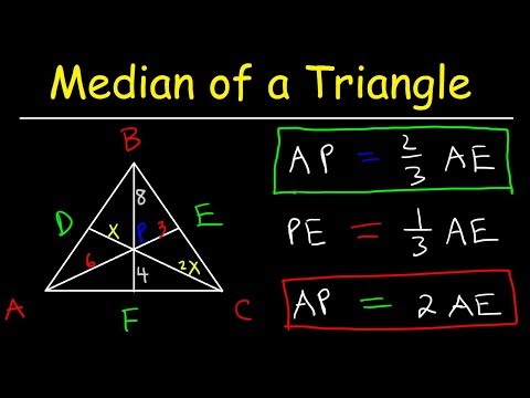Video: Sådan Udledes Formlen For Medianen Af en Trekant