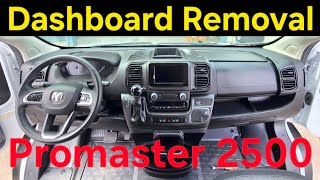 2022-2026 Ram Promaster 1500 2500 Removing Dashboard PART #1 Dodge Ram Promaster Removing The Useless Clipboard Installing A Center Dashboard Tray