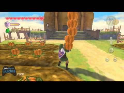 Zelda Skyward Sword Walkthrough - Sidequest - Pumpkin Landing - Second Task (Part 59)