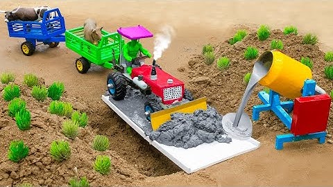 diy mini truck making bricks and home pipe bridge construction science | @AdgeCreator @topminigear