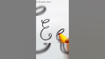 How to write letter E in calligraphy/Calligraphy font/ Easy letter design #calligraphy
