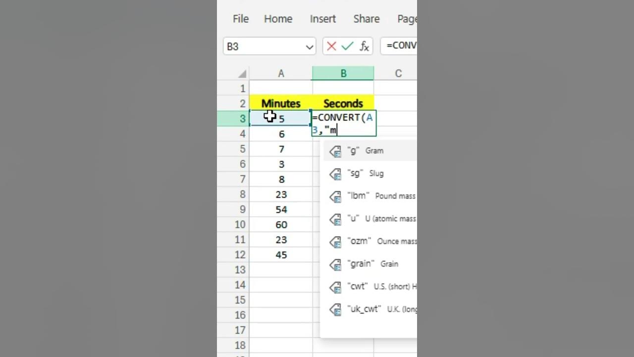 π Convert Minutes to Seconds in Excel β Simple Formula! - YouTube