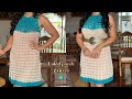 Vestido 👗 tipo halter tejido a crochet 😊para todas las tallas