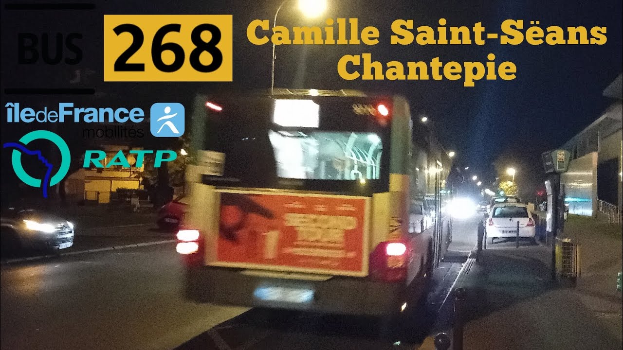 Bus 268 Ratp man lion's city Le Trajet Entre Camille Saint-Sëans ...