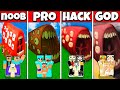 Minecraft Battle FAMILY SCP TRAIN EATER HOUSE BUILD CHALLENGE NOOB vs PRO vs HACKER vs GOD Animation