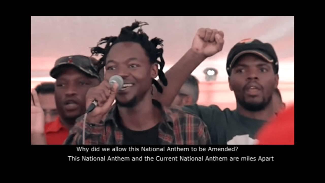 The National Anthem before it was Amended to "Uit die blou van what what" The National Anthem before it was Amended to "Uit die blou van what what"