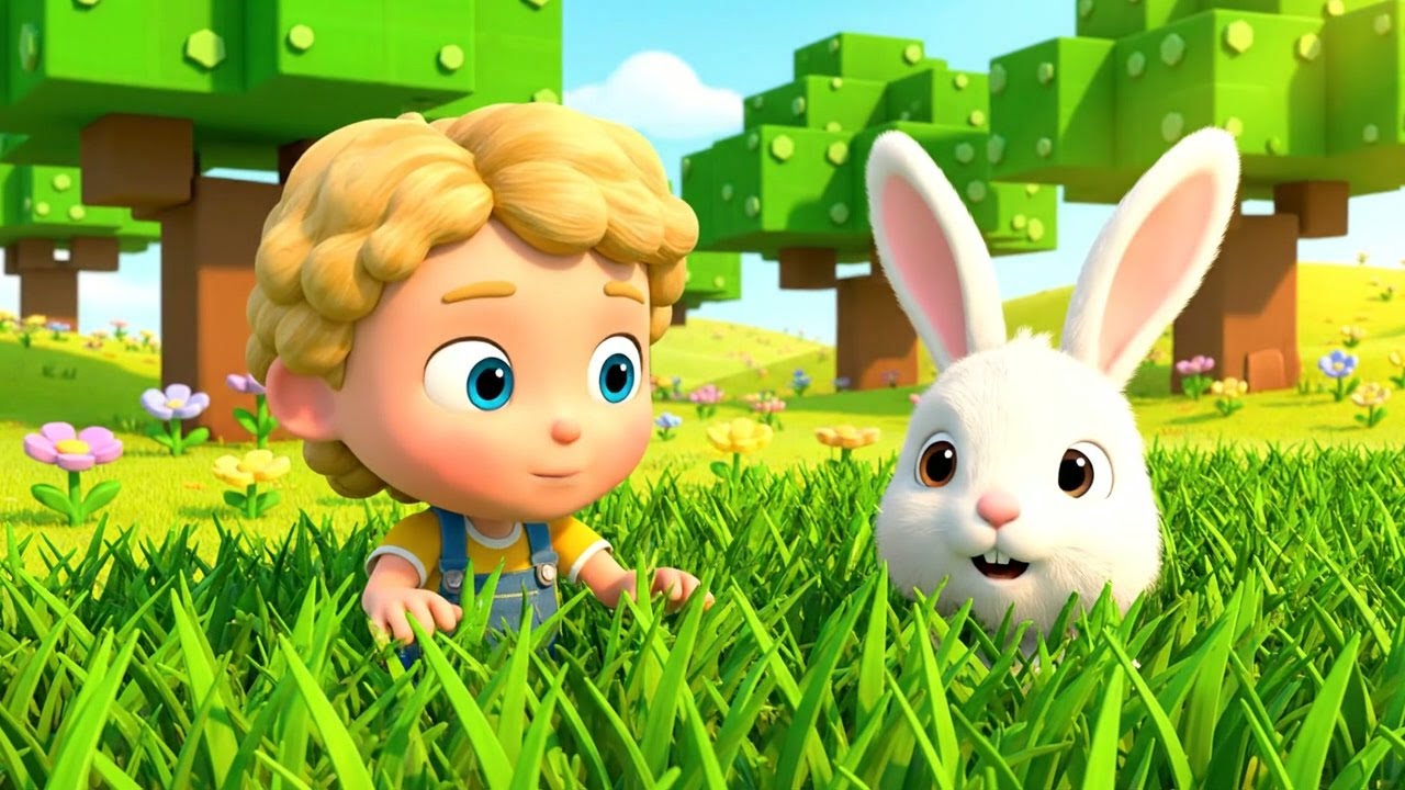 El Conejito de Minecraft Se Escondió en la Grama 🐰 | Rimas Infantiles, Canciones para Niños y Bebés