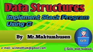 Implementation of Stack program using C