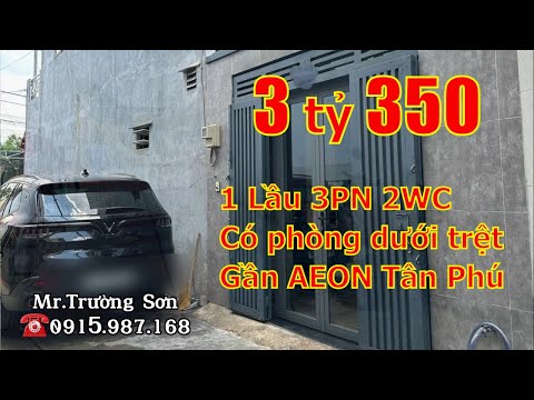 Bán nhà Bình Tân hẻm xe tải 48 đường số 3, gần AEON Tân Phú. Nhà 1 lầu 3PN 2WC (có phòng dưới trệt)