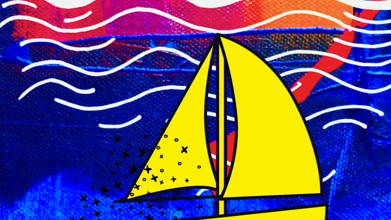 Yellow Boat Painting stock illustrations