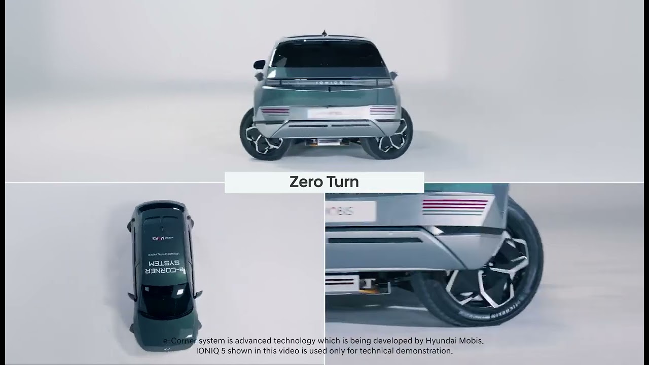 Hyundai Ioniq 5 Prototyp mit diagonal Fahren- (crab drive) & Zero-Turn ...