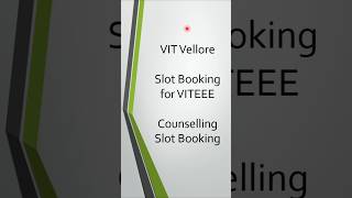 VITEEE 2026 Slot Booking Open | VIT Counselling Slot Booking Date &amp; Process | Samriddh Saxena