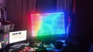 Backdrop Build /w 510 RGB LEDS (WS2812B) - Visualizer final test #2