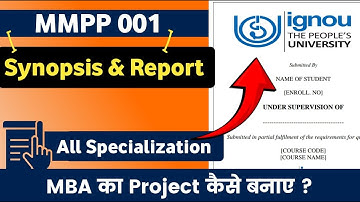 MBA IGNOU Project Guide  Step by Step Tutorial   IGNOU Synopsis & Project Report kaise banaye