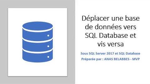 DynIT - Déplacer une base de données vers SQL Database et vis versa sous SQL Server 2017