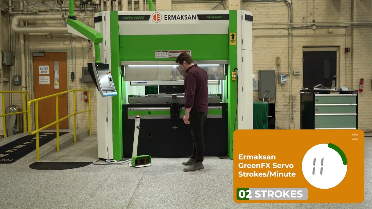 Ermaksan GreenFX Servo Press Brake Speed Test