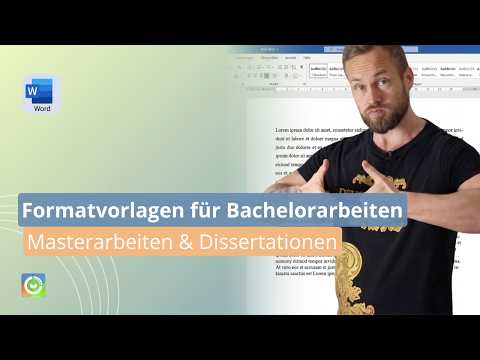 So formatiert dich mit Formatvorlagen deiner Bachelor, Masterarbeit oder Dissertation - Tutorial