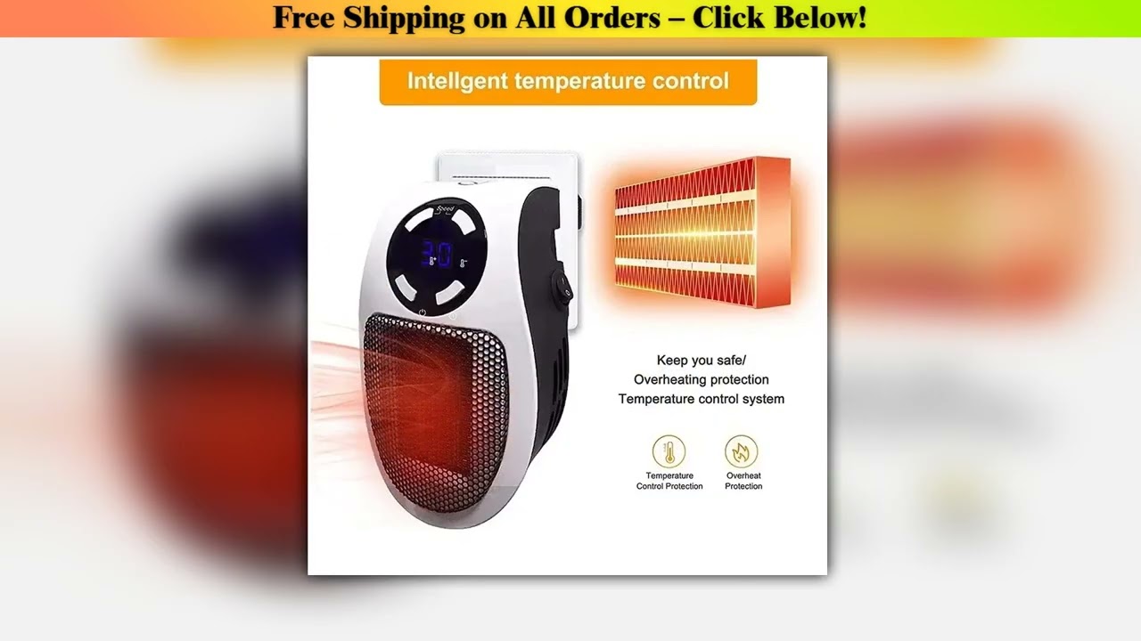 Portable Heater Electric Heater Convenient Room Heater Heating Warm Air Blower Wall Mounted Winter