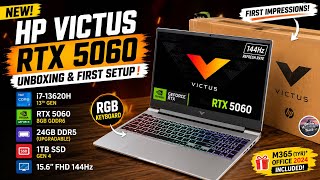 HP Victus RTX 5060 Gaming Laptop Unboxing ⚡ First Boot Setup, Windows Update & Initial Review