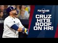 ROOF HOMER???? Nelson Cruz NAILS Tropicana Field roof for home run!!