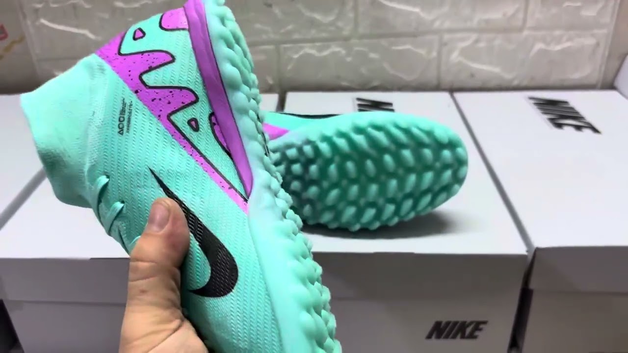 Nike Air Zoom Mercurial Superfly 9 Elite TF Artificial Turf Soccer Shoes - Blue/Black/Purple