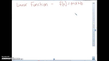 Algebra 2 Linear Relations and Functions Part 1