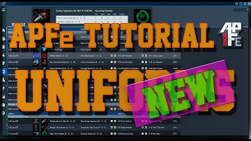APFe Tutorial - Uniform Editor Update