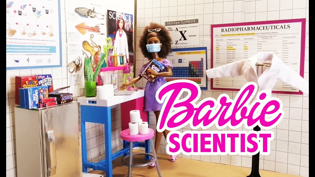 DIY Barbie Scientist Laboratory Scene COVID19 YouTube