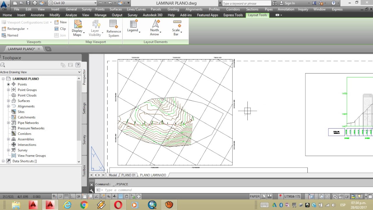 COMO ROTAR UN PLANO EN UN VIEWPORT EN EL CIVIL 3D