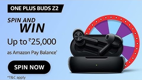 Amazon OnePlus Buds Z2 Spin And Win Quiz Answers Today | 16 January 2022 | Daily QuizTime