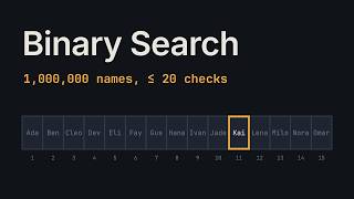 Details Why binary search is so fast  Guide