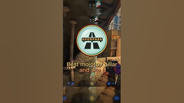 Cs2 Overpass, best molotov pillar and site B #cs2