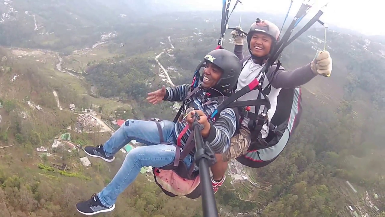 Paragliding in Gangtok Sikkim India  Top Adventure Paragliding Spot in India  Gangtok Tour 