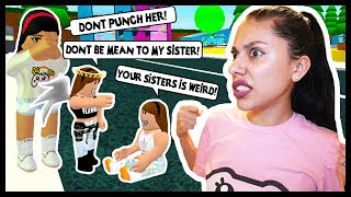 MY LITTLE SISTERS GOT IN A FIGHT WITH A BULLY! - Roblox Roleplay - Robloxian Life