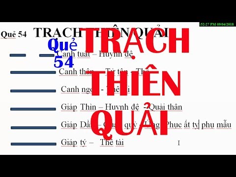 Video Học Kinh Dịch : Quẻ TRẠCH THIÊN QUẢI | Ý nghĩa quẻ... - youtube