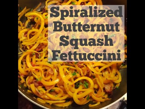 Spiralized Butternut Squash Fettuccini - How to use a Spiralizer