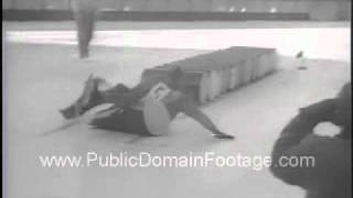 Barrel Jumping Competition Newsreel PublicDomainFootage.com