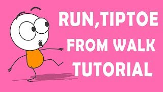 RUN, TIPTOE FROM WALK ANIMATION TUTORIAL - Coise - Anime Studio (Moho 2019)