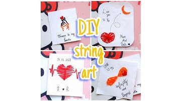 How to create a beautiful string art cards - DIY Crafts tutorial || handmade || Easy DIY gift idea