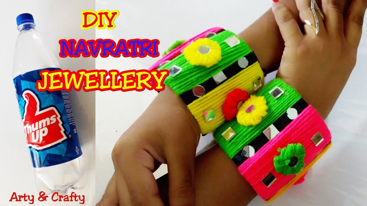 DIY Best Out Of Waste/DIY Bangles or Bracelets/Navratri Jewellery 2018