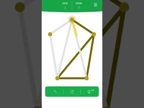 1LINE one-stroke puzzle game. Level 1. Stage 7. 1-7.