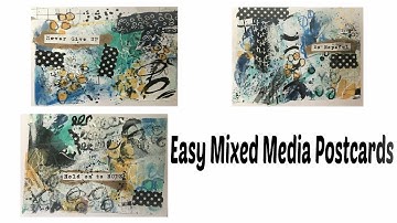 How to make Mixed Media Postcards/ Positive DIY postcard ideas/ Giveaway Closed Thanks:)
