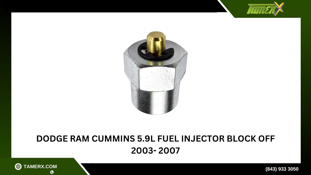 Dodge Ram Cummins 5.9L Fuel Injector Block Off 2003- 2007 - YouTube