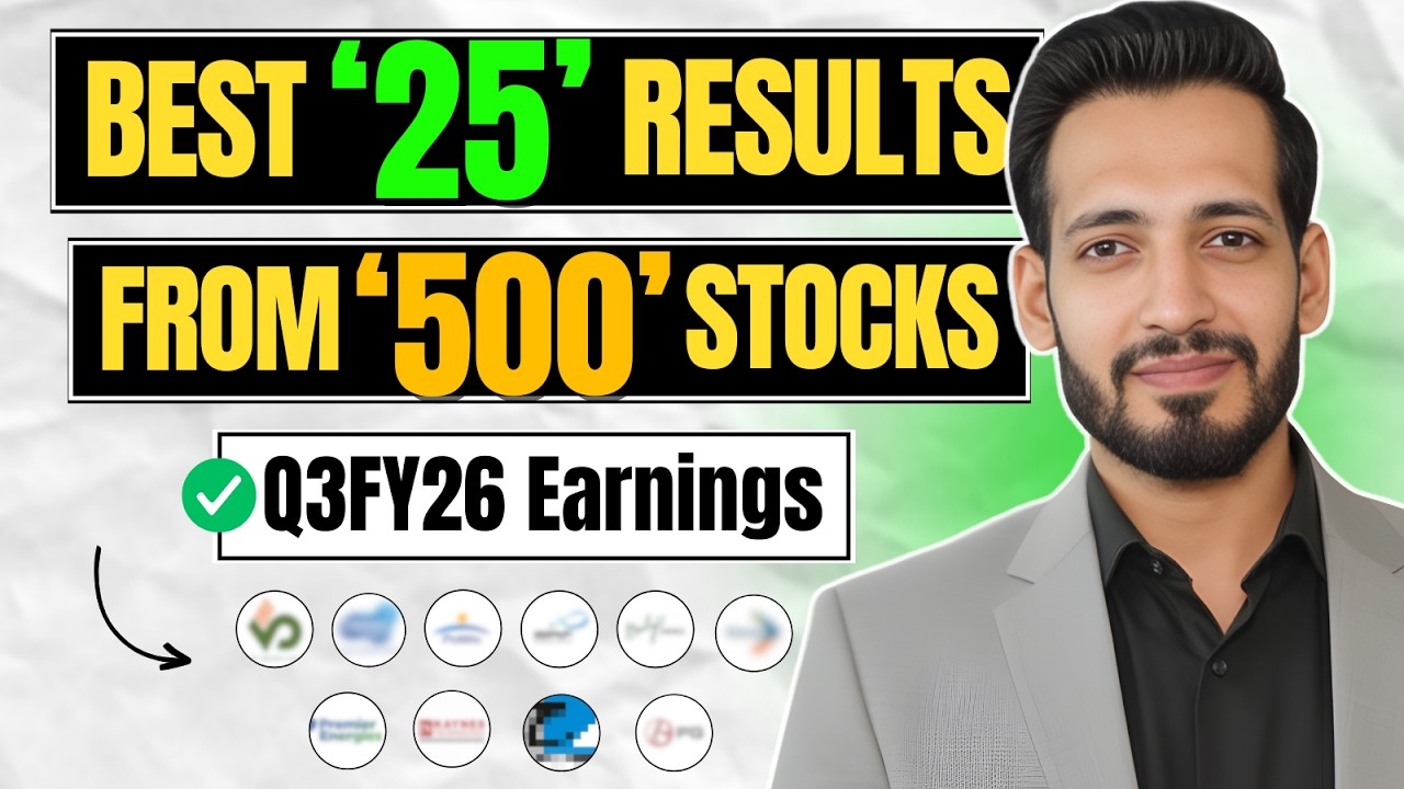 Best Stocks & Sectors with Q3FY26 Results 🚀 | Top 25 Companies to Watch in 2026