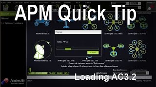 APM Quick Tip: Loading AC3.2 using Mission Planner