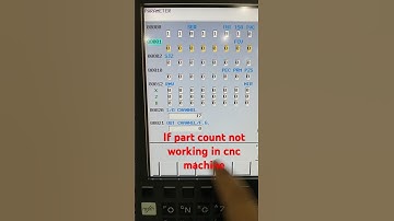 If part counter is not working in cnc machine ! Part counter parameter ! #cnc #cncmachineoperating