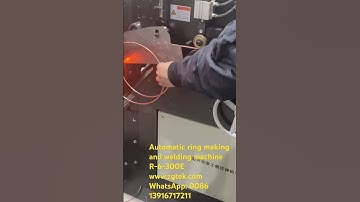 Testing Automatic ring making and welding machine R-6-300E for steel wire with copper coating ZGTEK