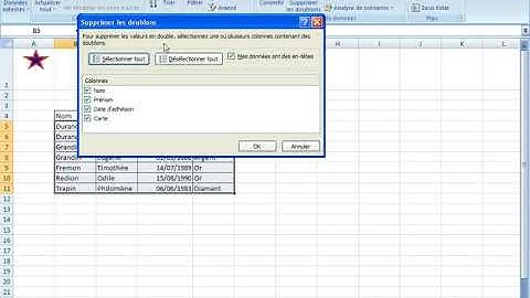 Supprimer les doublons d
