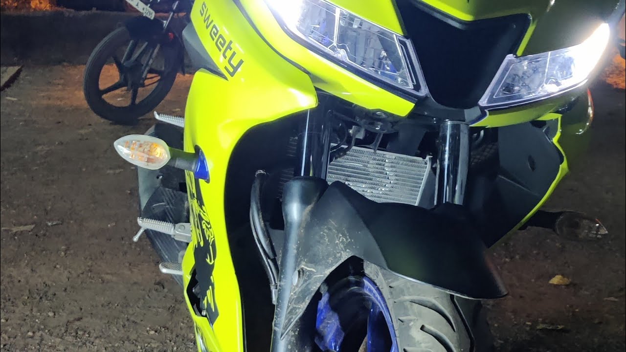Neon Modified R15 Yamaha r15 v3 Bs6 stickers modified | neon green | 2nd time.... - YouTube